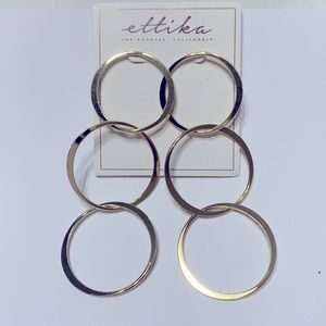Gold hoop ETTIKA earrings New
